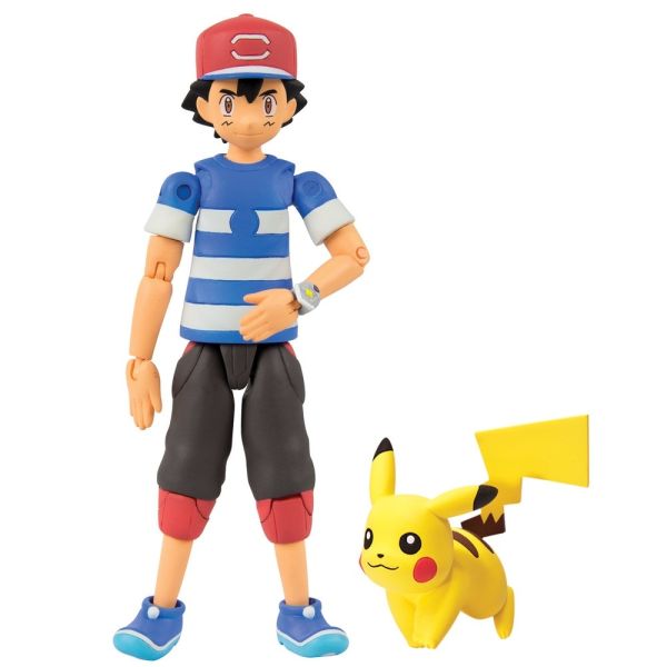 T18515D-01 - Set de 2 figurines articulés POKEMON - Sacha et PIKACHU - 1