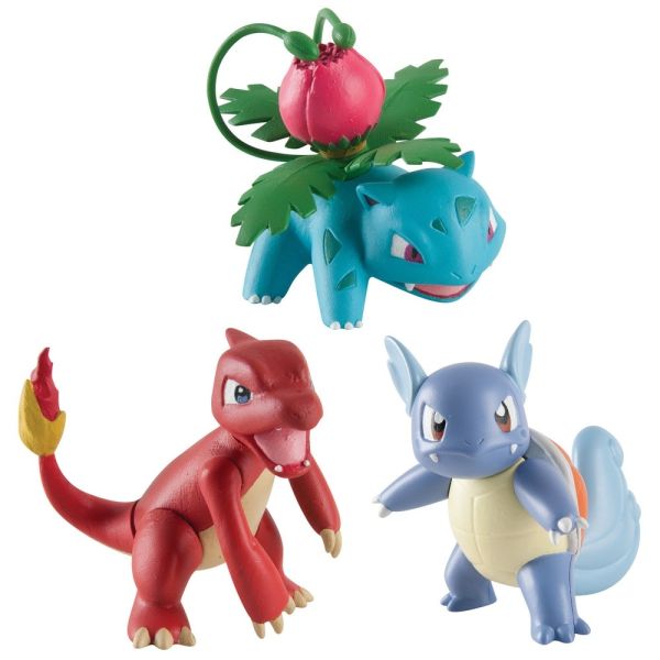 T18524D-02 - Pack de 3 POKEMON - Herbizarre - Reptincel - Carabaffe - 1