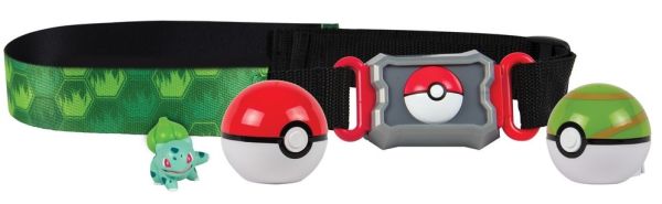 T18889D-01 - Ceinture de Poké Ball Dresseur de POKEMON plante avec une figurine - BULBIZARRE - 1