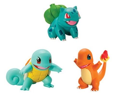 T19040L-01 - Pack de 3 Figurines POKEMON - BULBIZARRE , SALAMECHE et CARAPUCE - 1