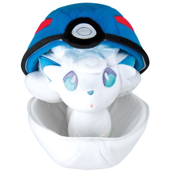 T19363D-02 - Peluche POKEMON - POKE BALL + GOUPIX D'ALOLA - 1