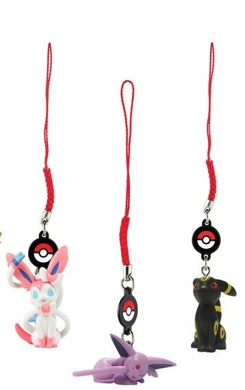 T19512N-01 - Pack de 3 Portes clés POKEMON - NYMPHOLI , NOCTALI et MENTOLI - 1