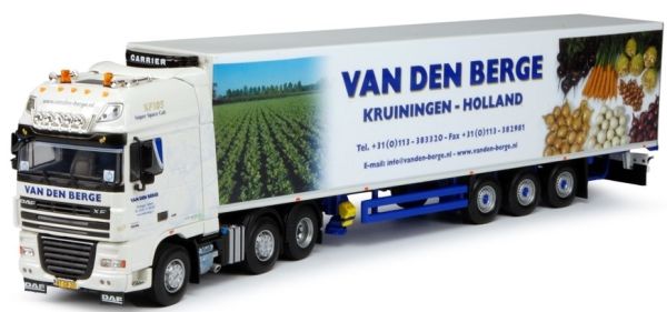 TEK62691 - DAF XF105 Super Space Cab 6x2 avec semi frigorifique 3 essieux Carrier Transport Van Denberg - 1