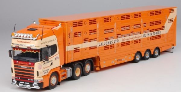 TEK63680 - SCANIA 144L R530 Topline V8 avec bétaillère 3 Essieux L.E. JONES LTD - 1