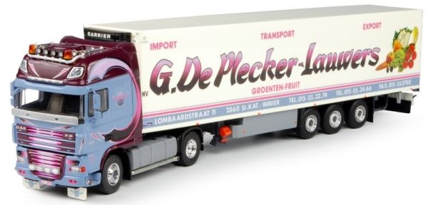 TEK64289 - DAF XF105 Super Space Cab 4x2 avec semi frigorifique 3 essieux Carrier Transport G.Lauwers De Plecker - 1