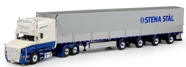 TEK64965 - SCANIA T09 6x4 Torpedo avec remorque baché 4 essieux RUNEBORGS - 1