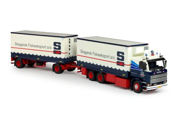TEK67554 - SCANIA 142 3 Essieux porteur avec remorque frigorifique SKAGERAK FISKEEKSPORT A/S - 1