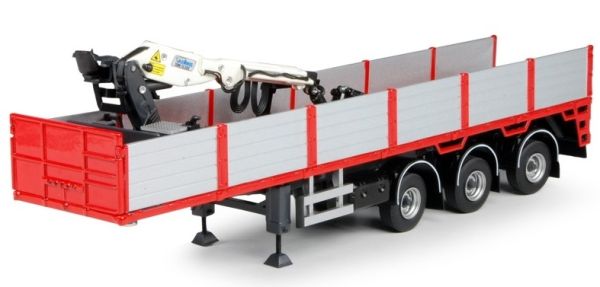 TEK68058 - Remorque transport de pierre 3 essieux avec grue KENNIS - 1