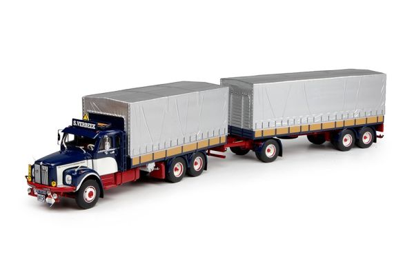 TEK68069 - SCANIA L 6x2 Porteur avec remorque Bâché 3 Essieux S.VERBEEK - 1
