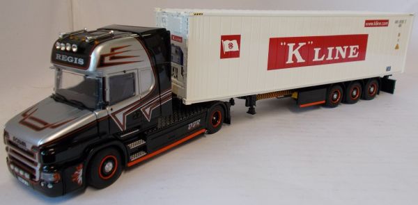 TEK68866KLINE - SCANIA Torpedo Topline 4x2 Regis avec semi porte container et container K- Line - 1