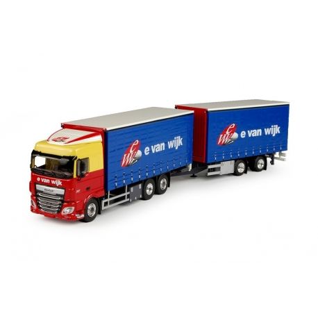 TEK68993 - DAF Euro 6 XF SC Porteur avec remorque bâchée E. VAN WIJK - 1