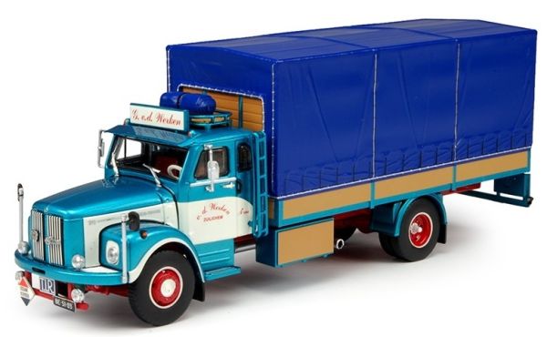 TEK69188 - SCANIA L Bege porteur baché 2 essieux G. VAN DE WERKEN - 1