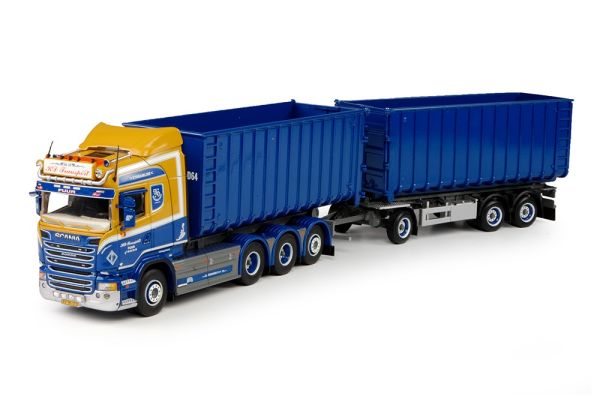 TEK69713 - SCANIA R-Streamline Highline Porteur container 8x4 avec remorque container 3 Essieux 