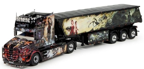TEK69788 - SCANIA T5 Torpedo Topline 4x2 avec semi benne 3 essieux Julian Davis décoration Resident Evil - 1