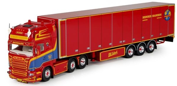 TEK69799 - SCANIA R Streamline Topline 6x2 avec semi frigo 3 essieux Henrik Hansen - 1
