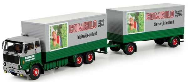 TEK70146 - VOLVO F89 porteur caisse rigide et remorque transport Combilo - 1