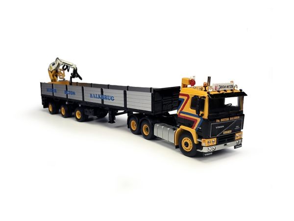 TEK70272 - VOLVO F12 6x4 avec semi-remorque avec grue GERBEN BUITER - 1