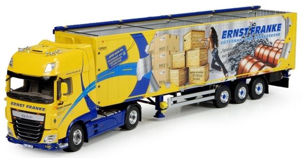 TEK70409 - DAF Euro 6 XF Super Space cab 4x2 avec remorque tolée bâché ERNST FRANKE - 1