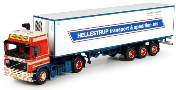 TEK70459 - VOLVO F12 Globetrotter 4x2 et remorque frigo 3 essieux transports Martin Hellestrup - 1