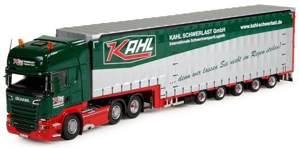 TEK70983 - SCANIA R-serie Topline 6x2 et remorque bâchée surbaissée Kahl - 1