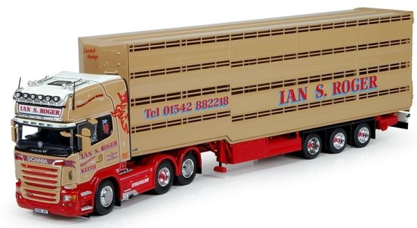 TEK71491 - SCANIA R13 Topline 6x2 et remorque bétaillère transport Ian S.Roger - 1