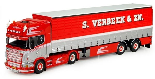TEK71529 - SCANIA R-serie Topline 4x2 et remorque bâchée 2 essieux S.Verbeek - 1
