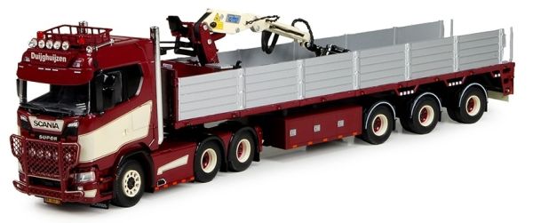 TEK71645 - SCANIA S Laag 6x2 Avec plateau et grue 3 Essieux DUIJGHUIJZEN - 1