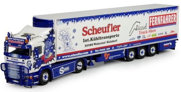 TEK73618 - SCANIA L144  4x2 et remorque frigo 3 essieux Schmitz Cargobull Scheufler Russel Truck Show - 1