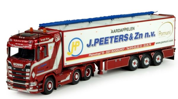 TEK74113 - SCANIA S V8 6x2 et remorque à tapis transport de pomme de terre J.Peeters - 1