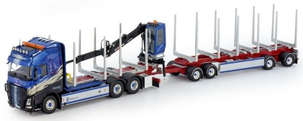 TEK74575 - VOLVO FH04 Globetrotter XL 6x4 porteur grumier avec grue de chargement et remorque Transports FELLER & SONNER - 1