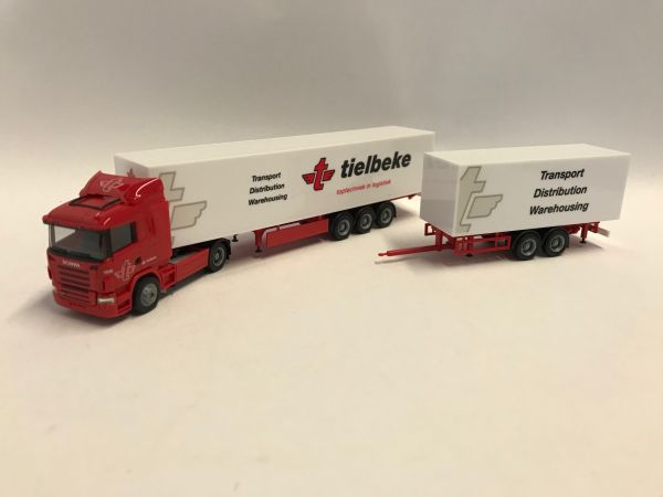 HERTIELBEKE - SCANIA R avec remorque 3 essieux et remorque 2 essieux TIELBEKE - 1