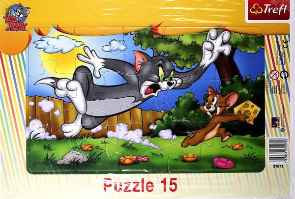 TRF31072 - Puzzle 15 pièces TOM ET JERRY 25 x 16 cm - 1