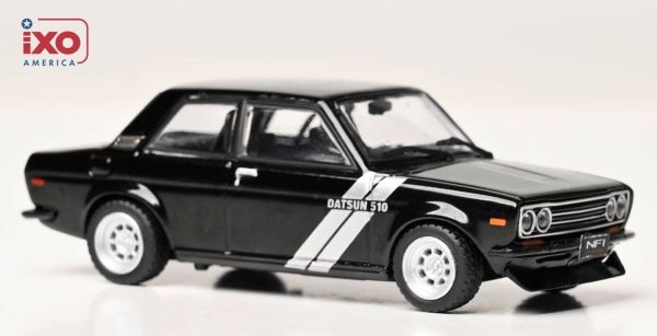 IXO-U64RDC005-JC - DATSUN 510 1971 Noir et argent sous blister - 1