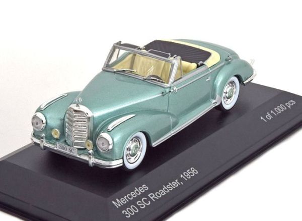 WBX115 - MERCEDES BENZ 300 (W186) SC Roadster cabriolet 1956 vert métal - 1