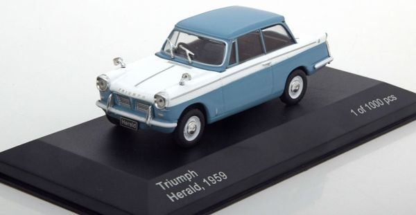 WBX119 - TRIUMPH Herald 1959 bleue et blanche - 1