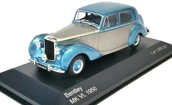 WBX185 - BENTLEY MK VI RHD 1950 bleue ciel et grise - 1