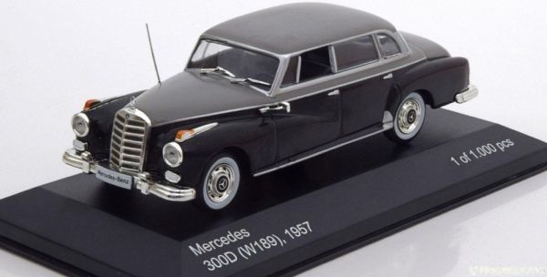 WBX186 - MERCEDES BENZ 300D (W189) 1957 noire et grise - 1