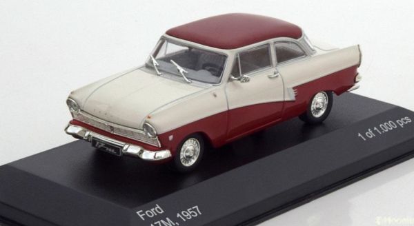 WBX190 - FORD Taunus 17m (P2) 1957 blanche et rouge - 1