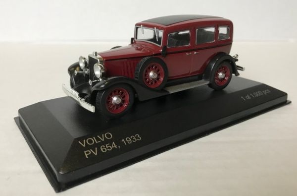 WBX191 - VOLVO PV 654 1933 rouge toit noir - 1