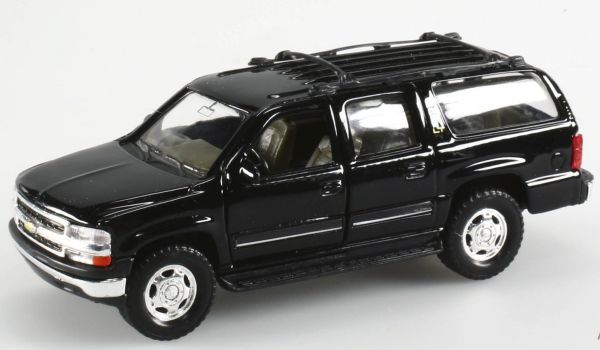 WEL11352 - CHEVROLET Suburban double cabine noire jouet à friction boite abîmée - 1