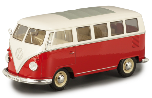 WEL22095W - VOLKSWAGEN T1 mini bus 1963 rouge et blanc - 1