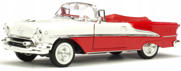 WEL22432W - OLDSMOBILE Super 88 1955 cabriolet ouvert rouge et blanc - 1