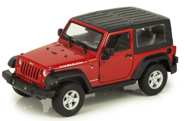 WEL22489WB - JEEP Wrangler Rubicon 2007 rouge hardtop fermé - 1