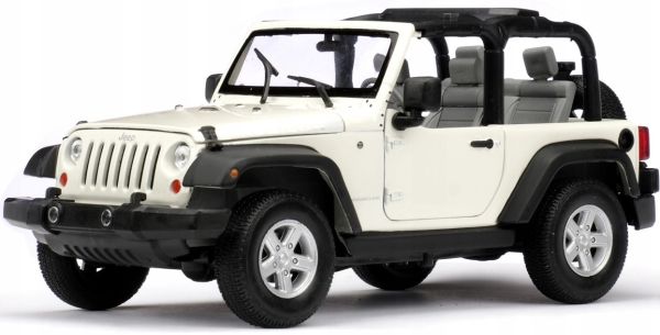 WEL22489WC - JEEP Wrangler Rubicon 2007 blanc hardtop ouvert - 1