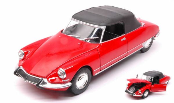 WEL22506H-W - CITROEN DS 19 cabriolet fermé rouge - 1