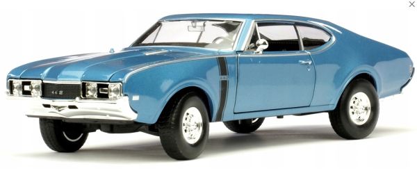 WEL24024W - OLDSMOBILE 442 1968 bleue métallisée - 1