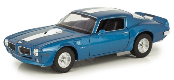 WEL24075WB - PONTIAC Firebird Trans AM 1972 bleue à bandes blanches - 1