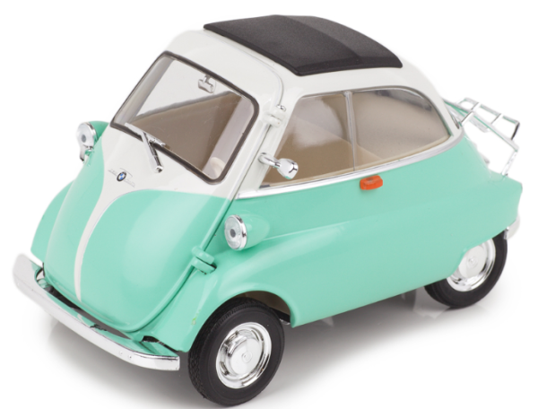 WEL24096WA - BMW Isetta turquoise et blanche - 1