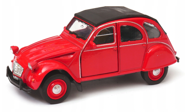 WEL2CVSANSBOITEB - CITROEN 2CV rouge modèle à friction vendue sans boite - 1