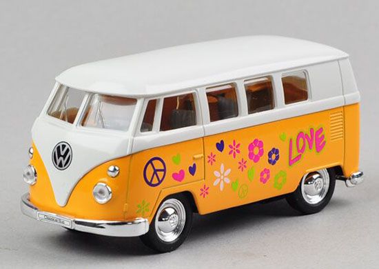 WEL701229 - VOLKSWAGEN mini bus blanc jaune 1962 love - 1